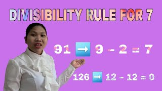 DIVISIBILITY RULE FOR 7 [upl. by Benilda385]