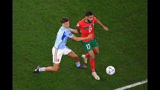 Sofiane Boufal Master Class vs Spain 06122022  HD 1080i [upl. by Giess]