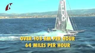 Hydroptère  Fastest Sailboat Ever Built to Attempt World Record LA to Hawaii [upl. by Schreibe]