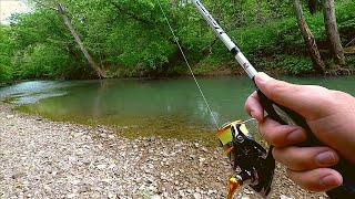 Fishing INDIANA for Creek Smallmouth Bass [upl. by Anallese]