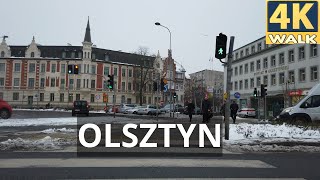 4K OLSZTYN POLAND WALKING TOUR  JANUARY 26 2023 [upl. by Inavoig]