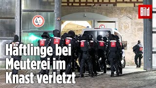 Gefängnismeuterei Polizei stürmt Knast in Thüringen  JVA Untermaßfeld [upl. by Rogerg]