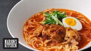 Spicy Korean Chicken Ramen  Marions Kitchen [upl. by Akalam]