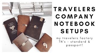 TRAVELERS COMPANY NOTEBOOK SETUPS  Standard amp Passport [upl. by Anrol]