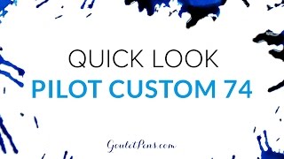 Pilot Custom 74 Fountain Pen Quick Look [upl. by Dimitris]