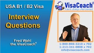 USA B1 B2 Visitor Visa Interview Questions and Answers b214 [upl. by Richella]